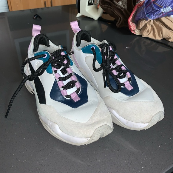 Puma THUNDER RIVE DROITE Sneakers Women's 7 Gray Purple & Black - Picture 1 of 5